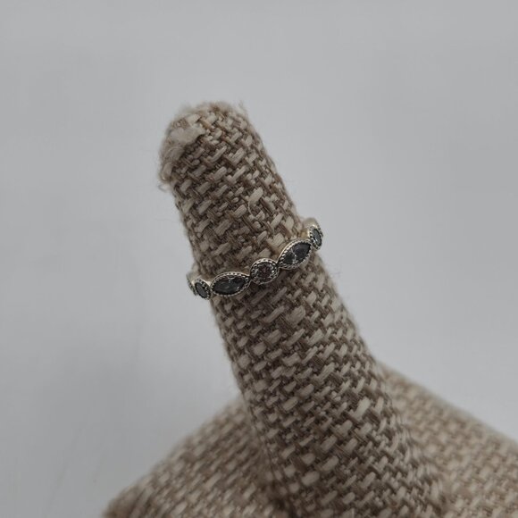 Size 4.5 Sterling Silver Pandora Brand Cubic Zirconia Gems Ring A3783 - Picture 3 of 9